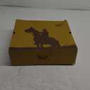 IUV Cowboy Boots For Men with Wide Square Toe Western Retro Boot Durable Classic Fashionable Embroidered Pull On Slip Resistant Boots (11.5, Dark Brown)