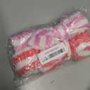 WHAVEL 6PCS Spa Headband and Wristbands Set, Face Wash Headband Wrist Bands for Washing Face Makeup Skincare Hair Band Skin Care Accessories Tools (Pink Striped)