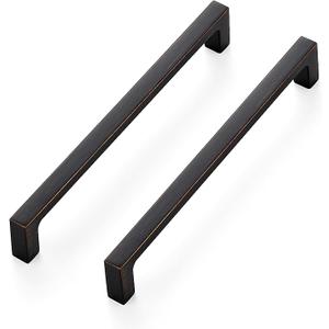 Ravinte 25 Pack Solid 6-1/4 Inch Kitchen Square Cabinet Handles Oil-Rubbed Bronze Cabinet Pulls Drawer Pulls Kitchen Cupboard Hardware Handles