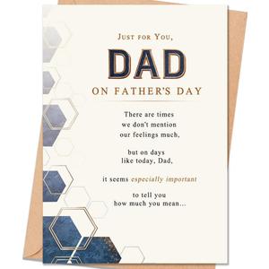 5 x Funny Fathers Day Card for Dad, Unique Dad Father's Day Card Gifts from Daughter Son, Gifts for Father