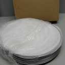 DEAYOU 12 Pack Silver Charger Plate, 13-inch Beaded Chargers for Dinner Plates, Plastic Reusable Round Charger Platters for Wedding, Party, Event, Table Setting, Decoration, Holiday