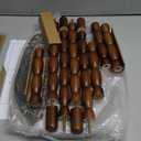 MaxSmeo Side Table, 3-Tier Small End Table, Modern Oval Night Stand Accent Table for Living Room, Bedroom, Rustic Brown