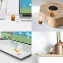 2 x CARFIB Cute Rabbit Car Dashboard Decoration Car Rearview Mirror Interior Accessories Home Desktop Decor Ognament Funny Gift for Women 2Sets