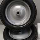 AR-PRO (2-Pack) 13x5.00-6 Flat Free Tire and Wheel - Replacement 13x5-6 Solid Rubbe Riding Lawn Mower Tire with Rim - With 3"-5.7" Centered Hub and 3/4" Bushings- Fit for Lawn and Garden Turf mowers