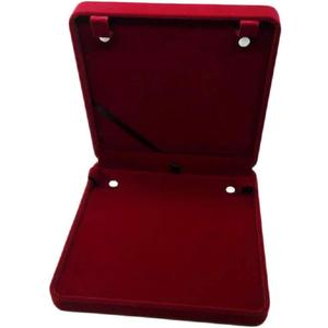 Jewelry Set Velvet Box Necklace Earring Ring Necklace Bracelet Gift Display Case Wedding Jewelry Storage Holder (Wine Red for Long Pearl Chain)