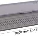 DOITOOL Chopsticks Drain Storage Box with Lid 2-Pack Kitchen Cutlery Organizer Container for Utensil and Tableware Storage Food Grade Drying and Waterproof Design 11.02X5.11X5.51In