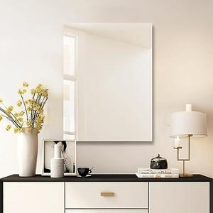 Mirrorons Bathroom Vanity Mirror 24" x 32", Frameless Mirror with Polished Edge, Hangs Horizontally or Vertically. Upgraded Shatterproof Bathroom Mirror for Wall. Standard Edge
