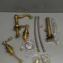 Kingston Brass Fauceture FSC1973AL English Classic Widespread Bathroom Faucet, Brushed Brass, 5-5/16"