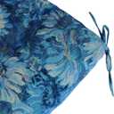 Set of 2 Outdoor Dining Chair Cushions, Patio Seating Cushions, 38x18x4.5 inch, for Garden Patio Furniture (Blue Monet Garden)