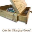 Crochet Blocking Boards+Multifunctional Container+Pins for Granny Square Blocking Boards+Compact Measurements of 11"x11"x3"
