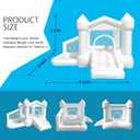 Inflatable White Bounce House with Ball Pit,Bounce Castle Indoor & Outdoor Use,Bouncy House with Blower for Kids 3-8, 103 inches x 113 inches x 70 inches