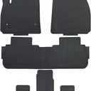 Custom-fit for 2020-2025 Cadillac XT6 Floor mats (Bucket 6 Seats) All-Weather Rubber Floor Liners Set Heavy Duty Set (Black)