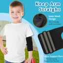 Pediatric Elbow Brace Child Straight Arm Splint Kids Elbow Immobilizer Extension Brace Cubital Tunnel for Sleeping Ulnar Nerve Entrapment Thumb Sucking Stop for Kids Child Restraint Strap (Small)