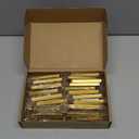 Ravinte 20 Pack Solid 3 Inch Kitchen Square Cabinet Handles Brushed Brass Cabinet Pulls Drawer Pulls Kitchen Cabinet Hardware Kitchen Handles (3" Hole Center)