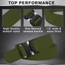TECEUM Tactical Belt  Heavy-Duty & Quick Release  Military, Work, Rigger, Duty & Utility Belt for Men (Buckle 7 - Green)