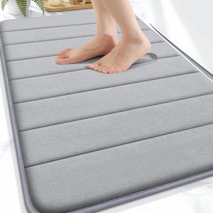 OLANLY Memory Foam Bath Mat 30x20, Super Soft and Absorbent Bathroom Rugs
Grey, Quick Dry Bath Rug, Machine Washable Shower Floor Mats, Bathmat Carpet for Bathroom Floor, Tub and Shower