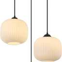 KCO Lighting Modern 3 Light Cluster Pendant Lighting Vintage Milk Glass Chandelier Light Fixture Black Contemporary Cluster Chandelier for Living Room Dining Room