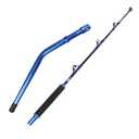 Bent/Straight Butt Trolling Rod Saltwater Offshore Fishing Rod Big Game Roller Rod Conventional Boat Fishing Rod, 5'6'' - 80-150 lbs-2 pc-Roller Guide