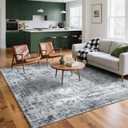 HOMORE Living Room Rug 5x7 Grey Rug for Bedroom Washable Area Rugs for Dining Room Non Slip Rugs for Kids Nursery Room Abstract Carpet for Farmhouse, Dorm, Classroom, Apartment