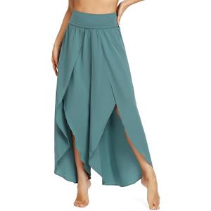 IUGA Flowy Pants for Women Wide Leg High Waisted Palazzo Boho Beach Harem Pants for Casual Dance Summer L
