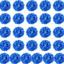 Auihiay 26 PCS Royal Blue Hydrangea Artificial Flowers, Silk Hydrangea Heads with Stems, Fake Flowers for DIY Wedding Centerpiece, Baby Shower, Home, Party, Garden Decoration