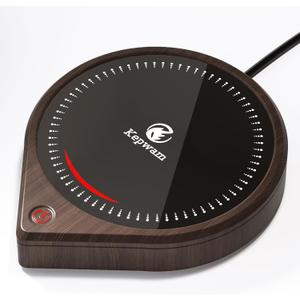 Kepwam Coffee Mug Warmer for Desk, Smart Coffee Warmer with Touch Tech & Light, Coffee Cup Warmer with Gravity Sensor & Auto Shut Off, Candle Warmer Plate - Ideal Gifts for Dad and Mom