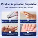 Quiet Electric Nail Clipper with Built-in LED Lights and dust Collection Box. This Electric Nail File has Low Vibration and is Portable, a Thoughtful Gift for Men, Women, Babies, and the Elderly