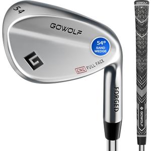 Gowolf Forged Golf Wedges 50/52/54/56/58/60/69 Degree Single or Sets for Men, Right Hand Premium Full Face Gap Wedge Sand Wedge Lob Wedge Golf Club, Great Golf Gifts - CNC Milled Face for More Spin