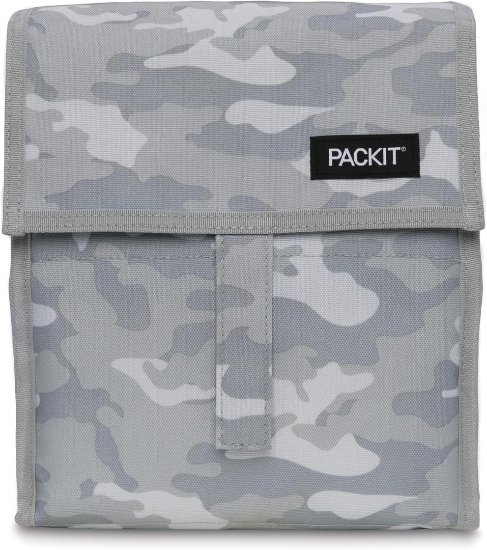 Freezable Lunch Bag, Tonal Camo Gray