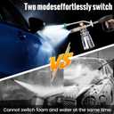 Foam Cannon Dual-Connector Accessory, Pressure Washer Double Tip Attachment for Soap Cannon, 5 Pressure Washer Sprayer Nozzles, 1/4" Quick Connect
