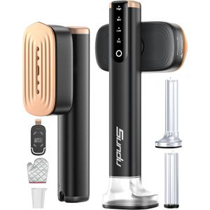 Travel Steamer for Clothes with 2 Water Tanks (180 ml and 100 ml),15s Fast Heat-up,24 g/min Strong Steam Performance, Portable Garment Steamer with Touch Control, LED Display, Steam Iron(Black)