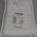 Anpark Elegant White Sheer Curtains 84 Inches Long for Living Room Bedroom, Cotton Linen Textured Light Filtering Crinkle Sheer Drapes Natural Rod Pocket Voile Curtains, W52 x L84 in, 2 Panels