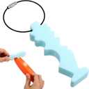 Repair Tool for Disc Golf, Blue Disc Golf Edge Maintenance Tool, Portable Repair Tools for Discs with Key Ring for Scratch Stain Polishing Gifts for Disc Golf Lovers
