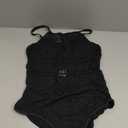 Holipick Crochet Tummy Control One Piece Swimsuit Modest Bathing Suit High Neck Full Coverage Swimwear (Black, L)
