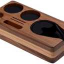 Normcore Espresso Tamping Station, Natural American Walnut Coffee Tamper Station Base Holder Stand for 54/58mm Portafilter, Tamper, and Distributor, Puck Screen Espresso Accessories