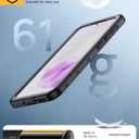 Lanhiem for Samsung Galaxy A35 5G Case, IP68 Waterproof Dustproof, Built-in Screen Protector, Rugged Full Body Shockproof Protective Cover for Samsung A35 5G /4G 6.6", Black/Clear