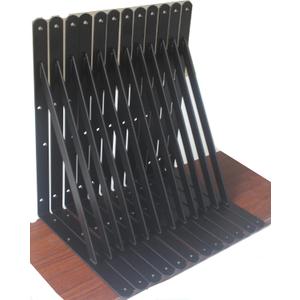 24 Pack L14 x H 10" Black Heavy Duty Shelf Brackets with Screws Metal Shelf Brackets Shelf Support Angle Brackets for Shelves L Brackets Heavy Duty Floating Shelf
