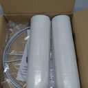 Set of 2 White Tall Linen Drum Lamp Shades Modern Lamp Shade 10" Top x 10" Bottom x 10" High (Spider) Medium Lampshade for Table & Beside Lamp - Lampshades Replacement By GO&SO
