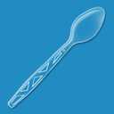 Amazon Basics Disposable Clear Plastic Spoons, Premium Quality, BPA Free, Strong, 100 Count