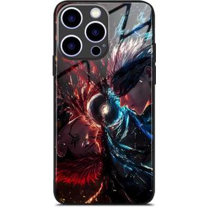Anime Role for iPhone 17 Glass Phone Case, Personalized Manga Art Tempered Cover, Shockproof & Anti-Scratch Slim Shell