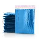 GGR Supplies Metallic Bubble Padded Envelope Mailers, 7.5 X 11 Inches, Waterproof Ultra Resistant Ideal For Packing, Shipping, and Storing. Pack of 25 (Blue)
