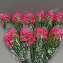 RECUTMS 12 Bundles Artificial Fake Flowers UV Protected Outdoor Bulk Artificial Flowers for Outdoors Fake Plastic Flowers Bulk Indoor Outdoor Greenery Used for Party Home Garden Decoration (Pink)