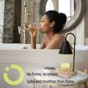 NOCTILICUA Electric Candle Warmer Lamp, Dimmer, Timer, Wooden Base with Black Stand, Black Shade, gift for Mother's Day, birthday, Christmas, Thanksgiving, Room Decor, Scented Wax Jar Candle Warmer (Midnight)