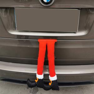 Sattiyrch Christmas Car Auto Costume Decoration Santa Claus Legs Sticking Out of Trunk Santa Christmas Decoration