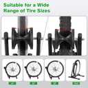 HOMEE Bicycle Floor Stand Parking Bike Rack,Bike Rack Stand Wheel Holder Fit 20"-29",Foldable Bike Storage Stand for Mountain and Road Bike,Cycling Storage Organizer for Indoor Outdoor Home Garage