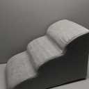 3-Step Dog Ramp and Stairs for Sofa and Chair - Non-Slip Sturdy Pet Steps for Small Dogs and Cats,15.7" H,Grey