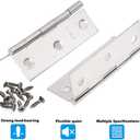 FOCCTS 18 Pack Folding Door Hinges, 2 x 3 inch Stainless Steel Square Butt Hinges for Home Furniture Hardware Closet Door with Enough Screw