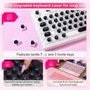 Universal Laptop Keyboard Cover for Long Nails - Comes with a Separate DIY Film, Raised Keyboard Sticker to Protect Long Nails for Mac/HP/DELL/Lenovo/Acer/Asus/Samsung (Black-New, 15.6")