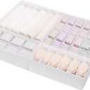 Drawer Organizer Clothes for 4 Pack, Dresser Organizer for Baby Clothes, Underwear, Sock- Foldable Closet Organization and Storage Dividers Bins for Nursery, Bedroom (White)