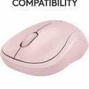 Logitech M240 Silent Bluetooth Mouse, Wireless, Compact, Portable, Smooth Tracking, 18-Month Battery, for Windows, macOS, ChromeOS, Compatible with PC, Mac, Laptop, Tablets - Rose